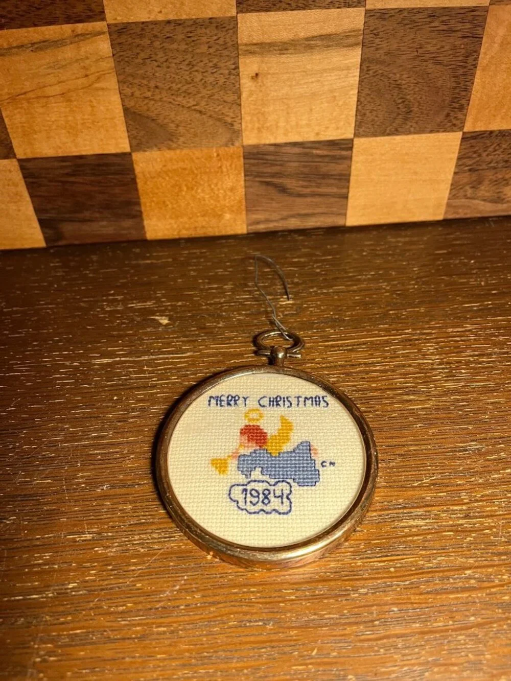 Blue Angel Counted Cross Stitch 1984 Ornament A837